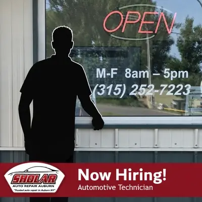 Now Hiring! Automotive Technician Mechanic at Sholar Automotive